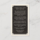 Carte de postcure céleste Tarot noir tatouage (Dos)