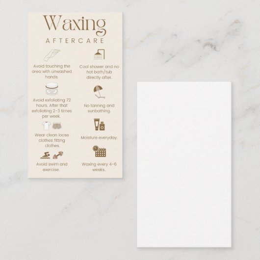 Carte de postcure de cirage (Devant / Derrière)