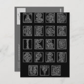 Carte de poste alphabétique (Devant / Derrière)