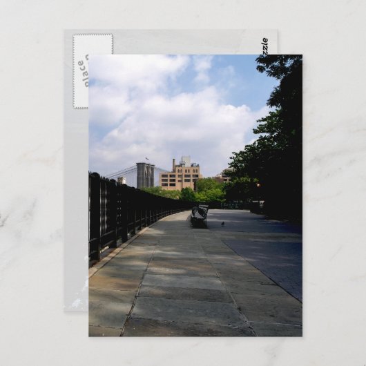 Carte de poste de banc de parc (Devant / Derrière)