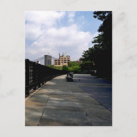 Carte de poste de banc de parc (Devant)