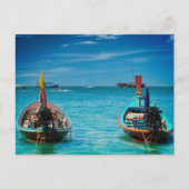 Carte de poste de bateau thaïlandais traditionnell (Devant)