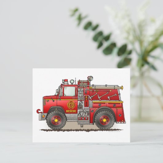 Carte de poste de camionnette Secourt pommeau (Debout devant)