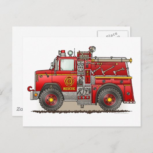 Carte de poste de camionnette Secourt pommeau (Devant / Derrière)