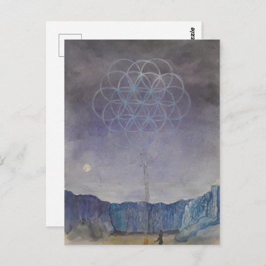 Carte de poste de danse sacrée (Devant / Derrière)