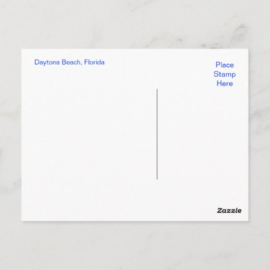 Carte de poste de Daytona Beach Coast (Dos)