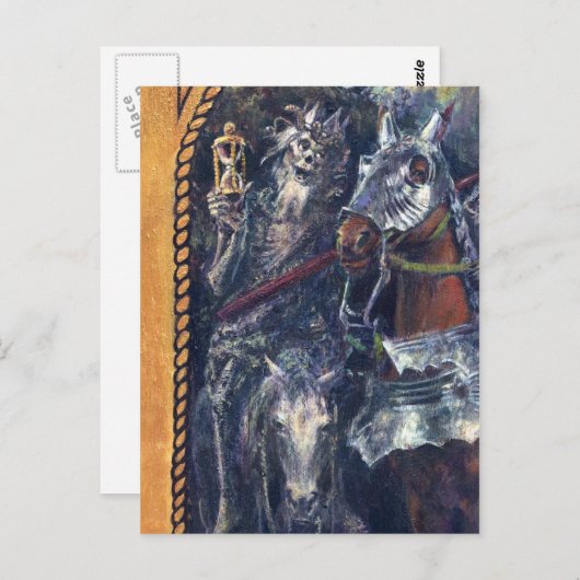 Carte de poste de décès de la Faucheuse (Devant / Derrière)