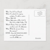 Carte de poste de l'étang (Dos)