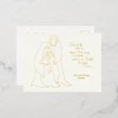 Carte de poste de Noël Gold Foil (Recto/Verso)