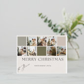 Carte de poste de Noël Joyeux de Monnaie Moderne (Debout devant)