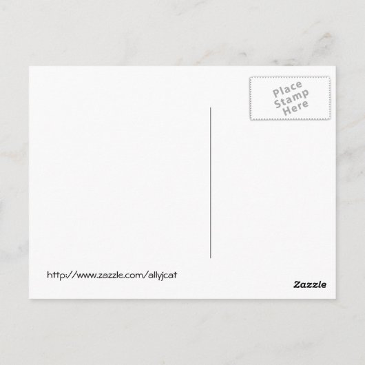 Carte de poste de paniers de chat (Dos)