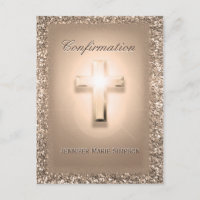 Carte de poste de Rose de confirmation