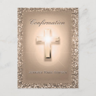 Carte de poste de Rose de confirmation