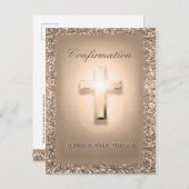 Carte de poste de Rose de confirmation (Devant / Derrière)