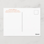 Carte de poste de tournesol Plaines (Dos)