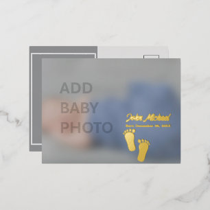Carte de poste de vacances pour bébé Photo Foil