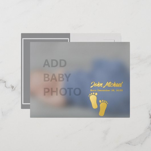 Carte de poste de vacances pour bébé Photo Foil (Recto/Verso)
