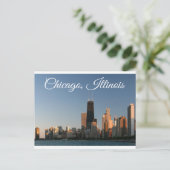 Carte de poste de voyage Sunrise de Chicago Illino (Debout devant)