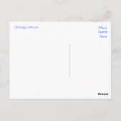 Carte de poste de voyage Sunrise de Chicago Illino (Dos)