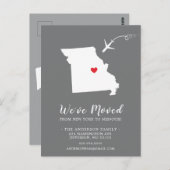 Carte de poste MISSOURI État de déplacement (Devant / Derrière)