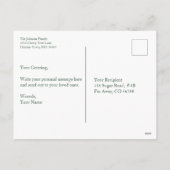 Carte de poste photo illustrée Green Christmas Wre (Dos)