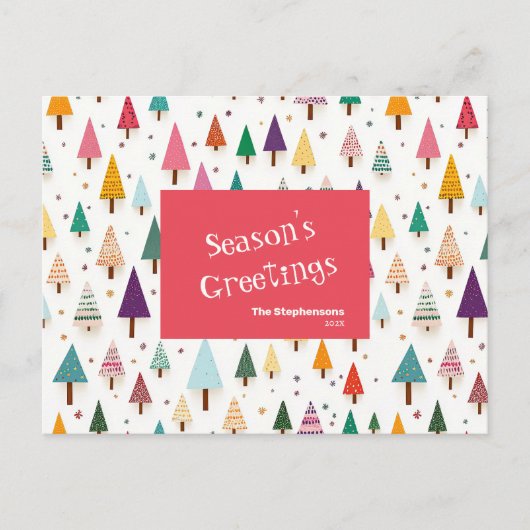 Carte de poste Retro Jote Christmas Trees (Devant)