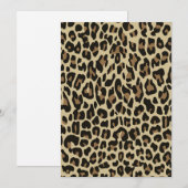 Carte de poster de animal Brown leopard cheetah (Devant / Derrière)