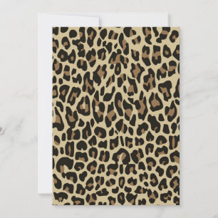 Carte de poster de animal Brown leopard cheetah