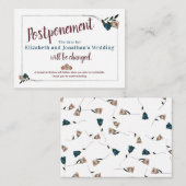 Carte de postpontage Rose turquoise, beige (Devant / Derrière)