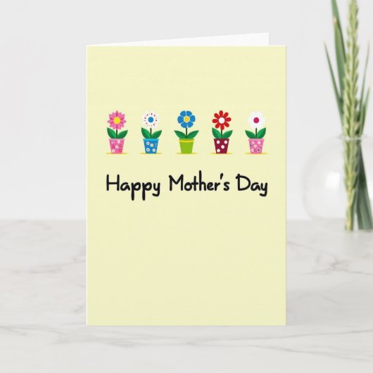 Carte de pot de fleurs à pois (Devant)