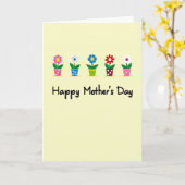 Carte de pot de fleurs à pois (Fleur jaune)