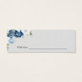 Carte de pot de soirée de date bleu poussiéreux de (Dos)