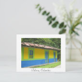 Carte de poteau de maison peinte colombienne (Debout devant)