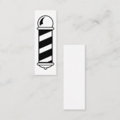 Carte de poteau de salon de coiffure noire et blan (Devant / Derrière)