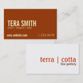 CARTE DE POTERIE (Devant / Derrière)