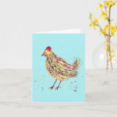 Carte de poulet (Fleur jaune)