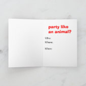 Carte de poulet pour les suites d'anniversaire (Intérieur)