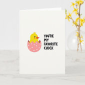 Carte de poulet préféré (Fleur jaune)