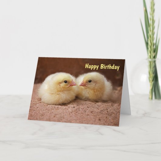 Carte de poulettes ANNIVERSAIRE (Devant)