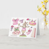 Carte de poupée de papier de pois doux (Fleur jaune)