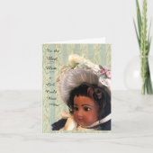 Carte de poupée victorienne antique noire pour mam (Devant)