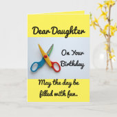 Carte de poupées papier pour anniversaire de fille (Fleur jaune)