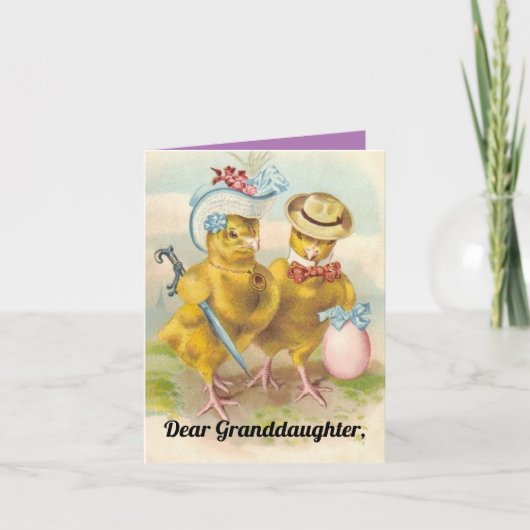 Carte de poussins de Pâques Grandgirl (Devant)
