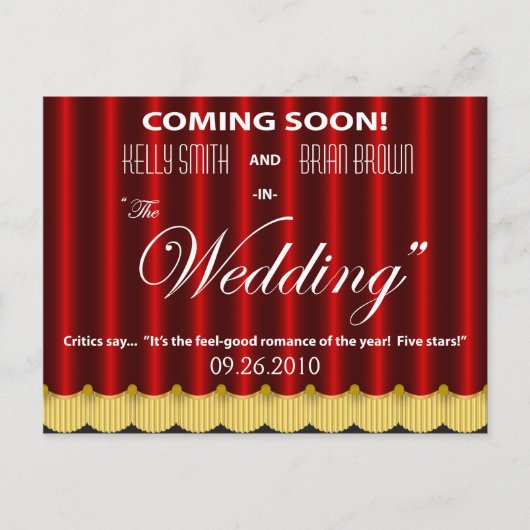 Carte de pré-annonce de cinéma (Devant)