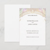 Carte de pré-annonce de mariage iridescente celtiq (Devant / Derrière)