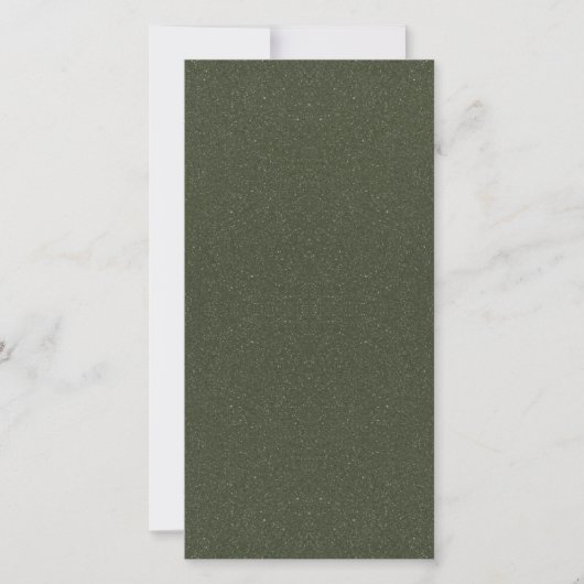 Carte de Pré-annonce de Mariage "Moss Green Glitte (Devant)