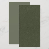 Carte de Pré-annonce de Mariage "Moss Green Glitte (Devant / Derrière)