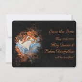 Carte de pré-invitation de mariage à Samhain avec (Devant)