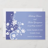 Carte de pré-réservation florale violet-bleu (Dos)