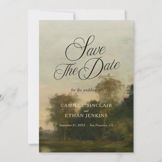 Carte de préavis d'art raffiné de luxe (Devant)